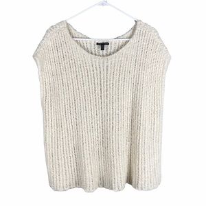 Eileen fisher cream colored organic cotton top